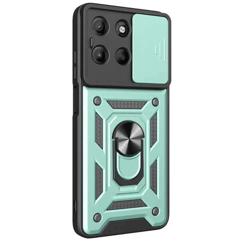 Чехол Ummi Camshield Serge Ring для Motorola Moto G15 4G, Зеленый / Green, TPU+PC, купить оптом с доставкой