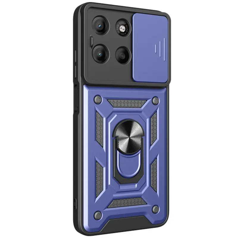 Чехол Ummi Camshield Serge Ring для Motorola Moto G15 4G, Синий / Navy, TPU+PC, купить оптом с доставкой