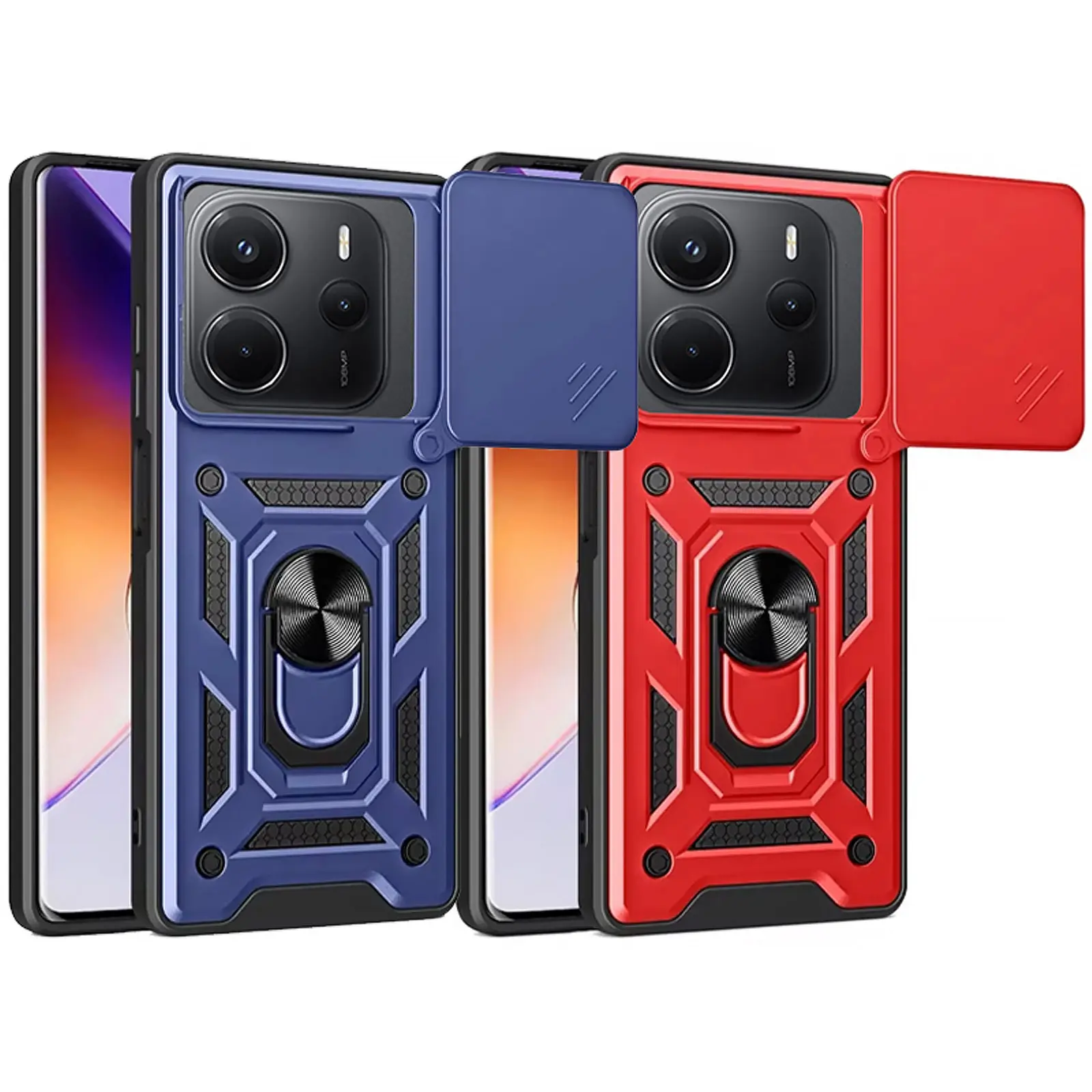 Чехол Ummi Camshield Serge Ring для Xiaomi Redmi Note 14 4G (Europe version), TPU+PC, купить оптом с доставкой