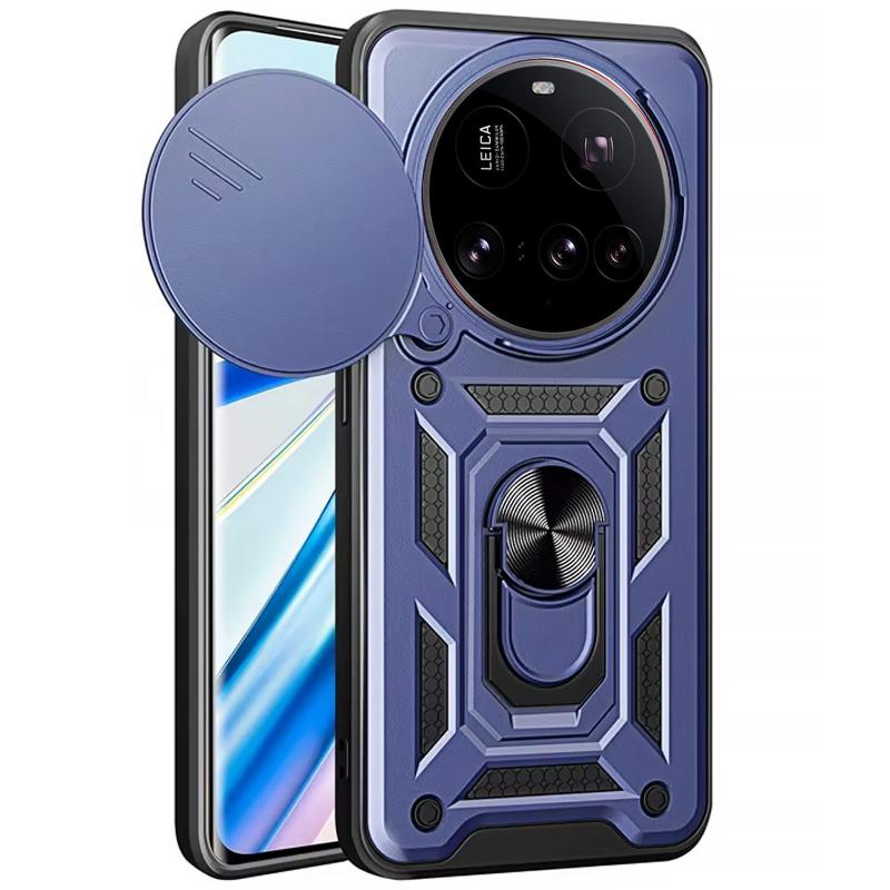 Противоударный чехол Ummi Camshield Serge Ring для Xiaomi 15 Ultra | Бронированый с кольцом-подставкой на картинке №1