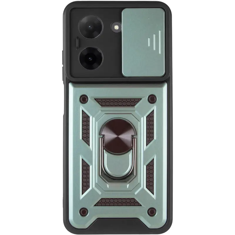 Чехол Ummi Camshield Serge Ring для Xiaomi Redmi A5 / Poco C71, Зеленый / Green 1, TPU+PC, купить оптом с доставкой