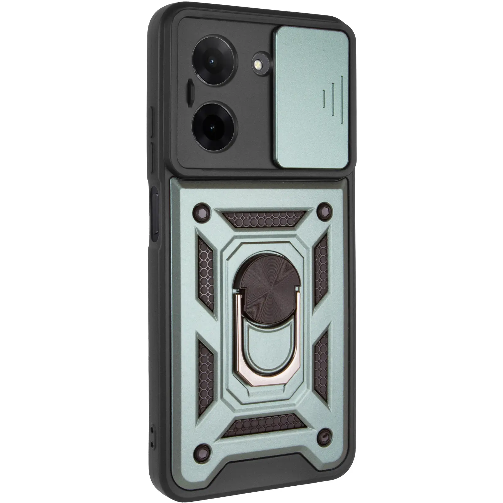 Чехол Ummi Camshield Serge Ring для Xiaomi Redmi A5 / Poco C71, Зеленый / Green, TPU+PC, купить оптом с доставкой