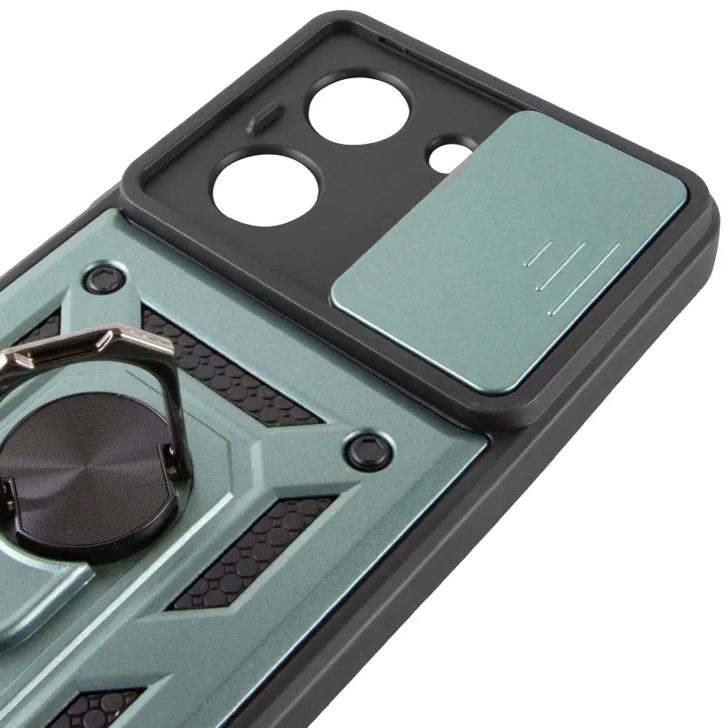 Чехол Ummi Camshield Serge Ring для Xiaomi Redmi A5 / Poco C71, Зеленый / Green 5, TPU+PC, купить оптом с доставкой
