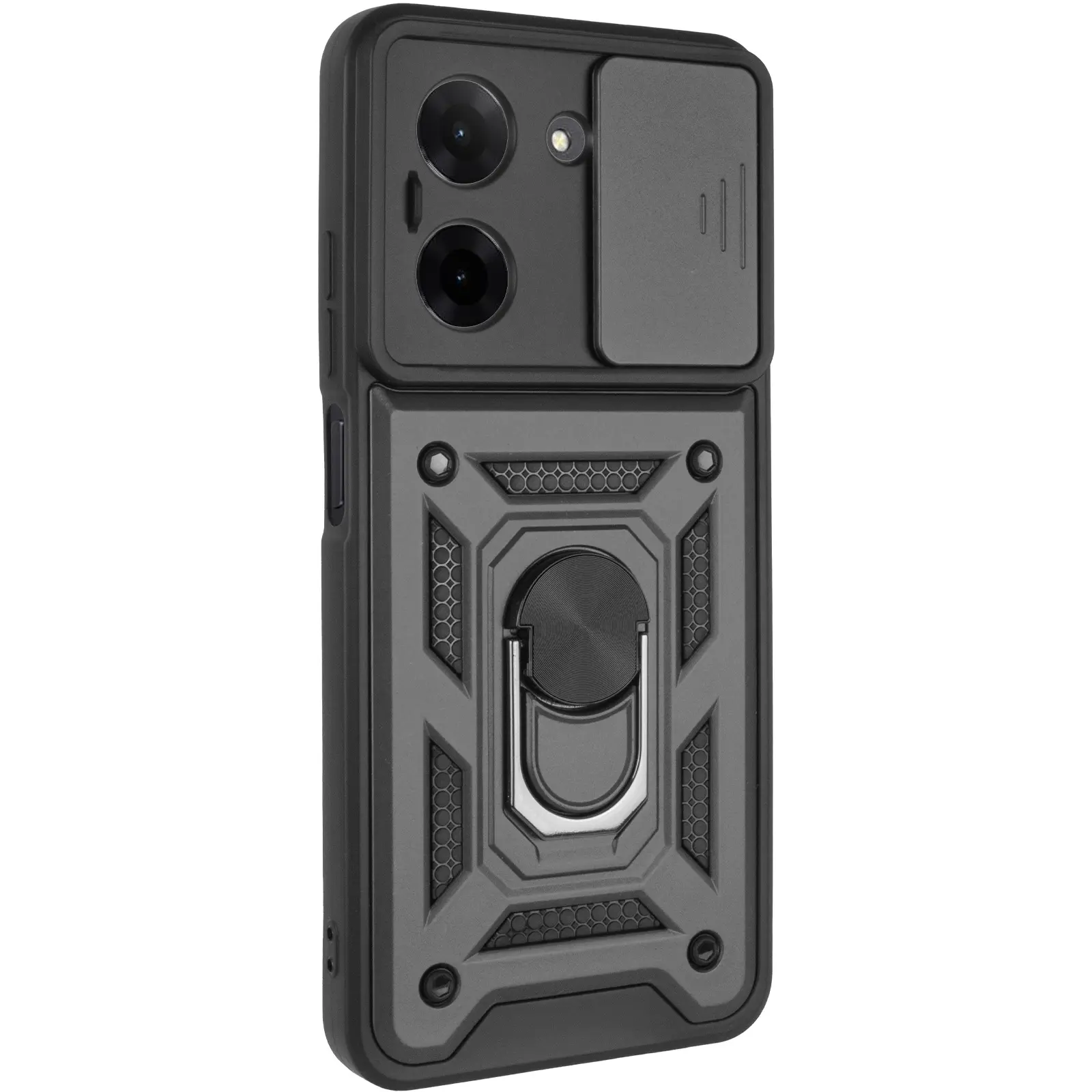 Чехол Ummi Camshield Serge Ring для Xiaomi Redmi A5 / Poco C71, Черный, TPU+PC, купить оптом с доставкой