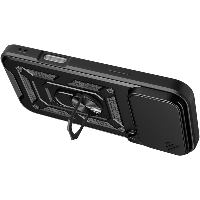 Чехол Ummi Camshield Serge Ring для Apple iPhone 17 Pro (6.3"), Черный / Black 1, TPU+PC, купить оптом с доставкой