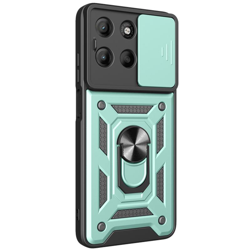 Противоударный чехол Ummi Camshield Serge Ring для Motorola Edge 60 | Бронированый с кольцом-подставкой на картинке №1