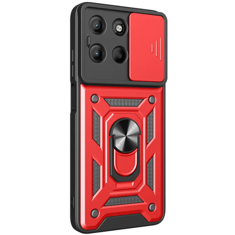 Чехол Ummi Camshield Serge Ring для Motorola Edge 60 / 60 Fusion, Красный / Red, TPU+PC, купить оптом с доставкой