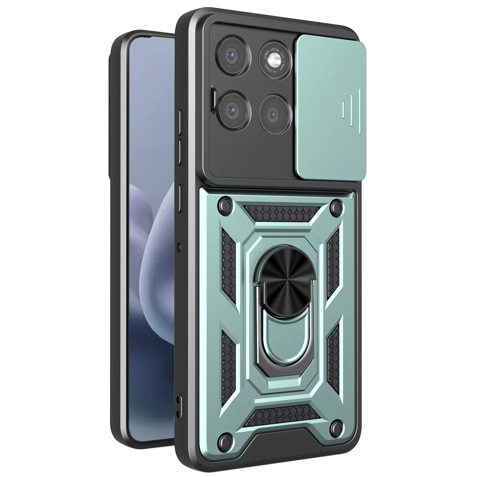 Чохол Ummi Camshield Serge Ring для Motorola Moto G86 5G, Зелений / Green, TPU+PC, купити оптом з доставкою