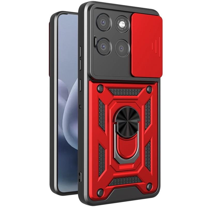 Противоударный чехол Ummi Camshield Serge Ring для Motorola Moto G86 5G | Бронированый с кольцом-подставкой на картинке №1