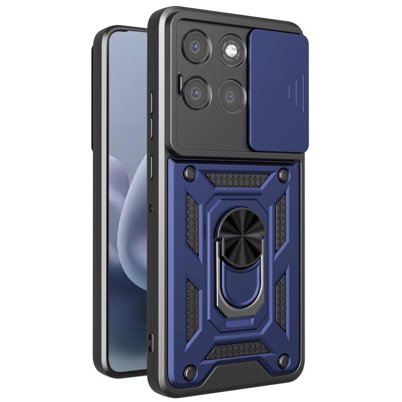 Противоударный чехол Ummi Camshield Serge Ring для Motorola Moto G86 5G | Бронированый с кольцом-подставкой на картинке №1