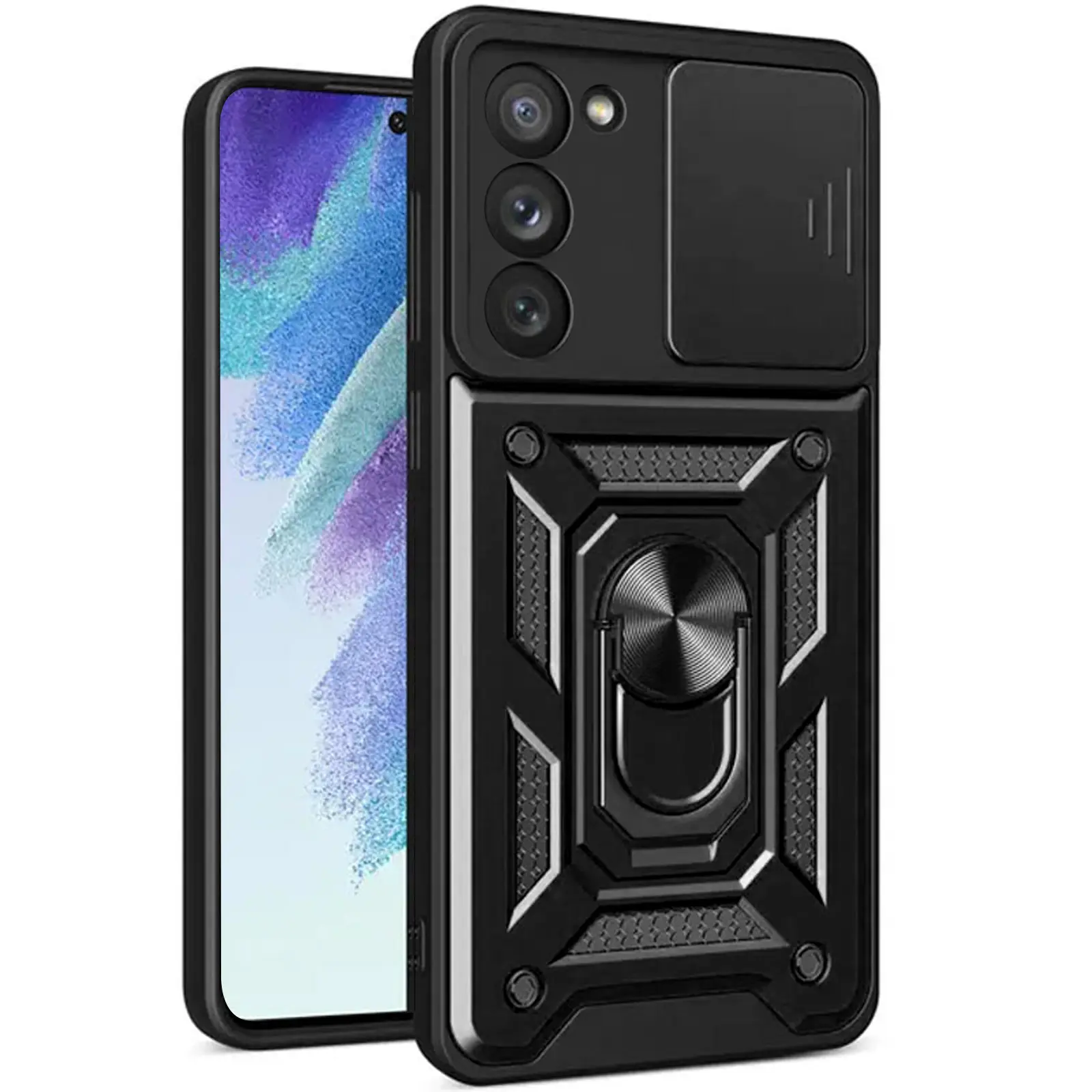 Чехол Ummi Camshield Serge Ring для Xiaomi Redmi 15 (EU), Черный / Black, TPU+PC, купить оптом с доставкой