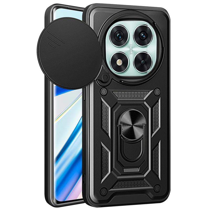 Противоударный чехол Ummi Camshield Serge Ring для Xiaomi Redmi Note 15 Pro 5G | Бронированый с кольцом-подставкой на картинке №1