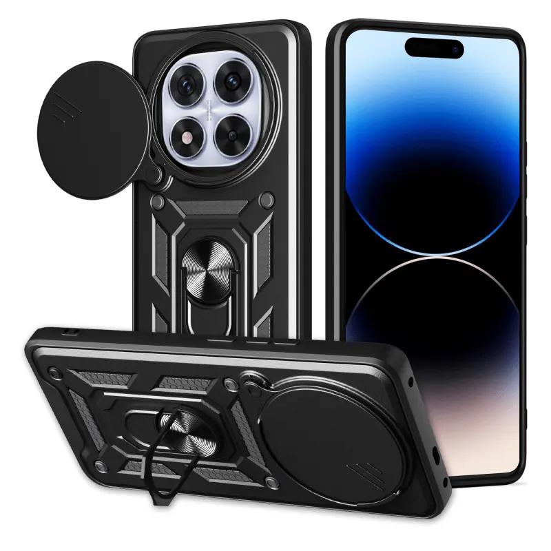 Противоударный чехол Ummi Camshield Serge Ring для Xiaomi Redmi Note 15 Pro 5G | Бронированый с кольцом-подставкой на картинке №2