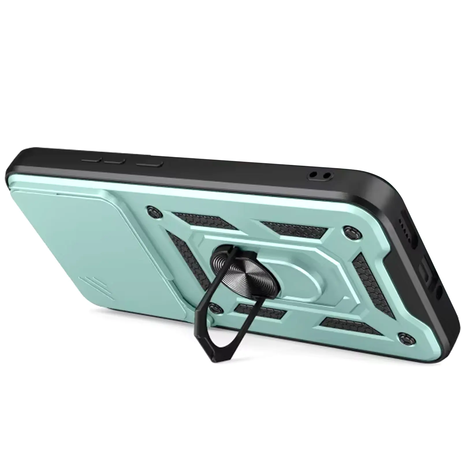 Чехол Ummi Camshield Serge Ring для Xiaomi 15T, Зеленый / Green 1, TPU+PC, купить оптом с доставкой