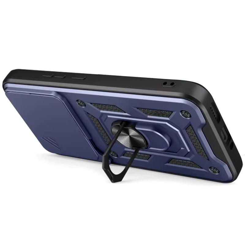 Противоударный чехол Ummi Camshield Serge Ring для Xiaomi 15T | Бронированый с кольцом-подставкой на картинке №2