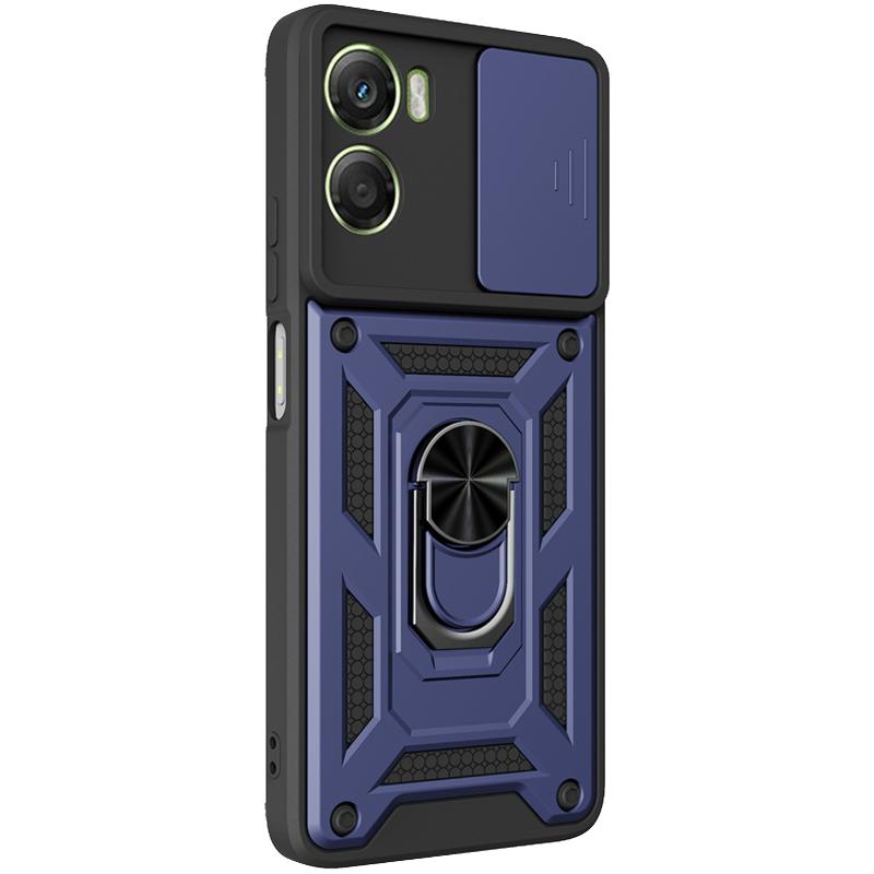 Противоударный чехол Ummi Camshield Serge Ring для Motorola Moto G06 | Бронированый с кольцом-подставкой на картинке №1