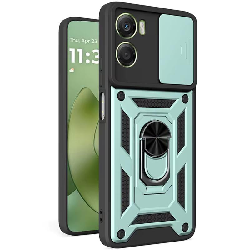Противоударный чехол Ummi Camshield Serge Ring для Motorola Moto G06 | Бронированый с кольцом-подставкой на картинке №2