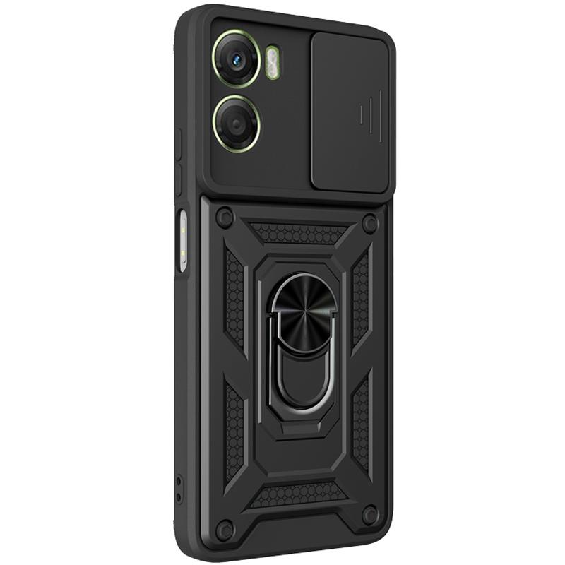 Противоударный чехол Ummi Camshield Serge Ring для Motorola Moto G06 | Бронированый с кольцом-подставкой на картинке №1