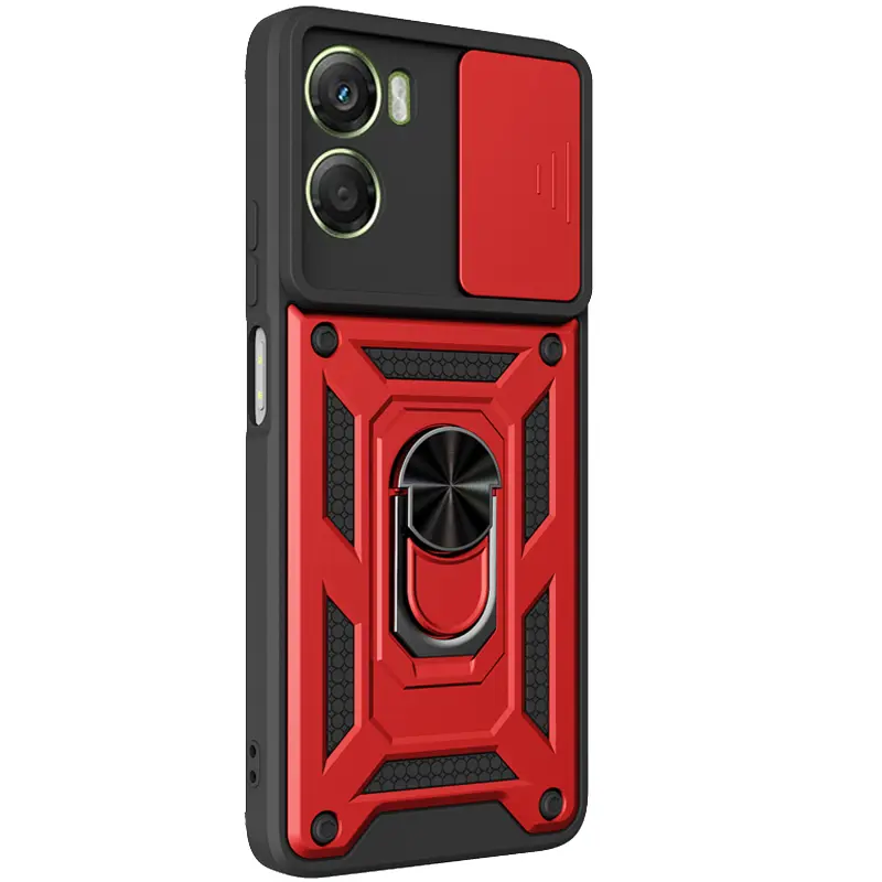Чехол Ummi Camshield Serge Ring для Motorola Moto G06 / G06 Power, Красный / Red, TPU+PC, купить оптом с доставкой