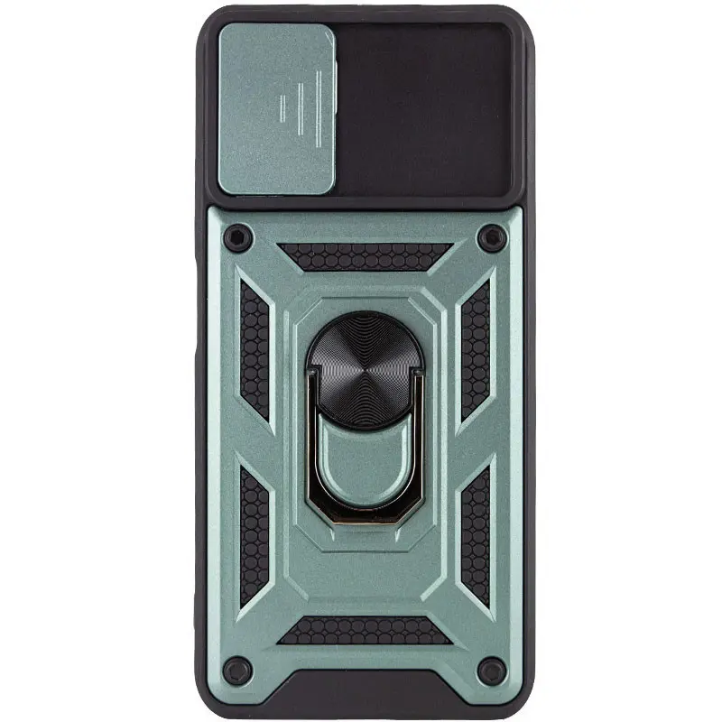 Чехол Ummi Camshield Serge Ring для Xiaomi Redmi 15 (Global), Зеленый / Green 2, TPU+PC, купить оптом с доставкой