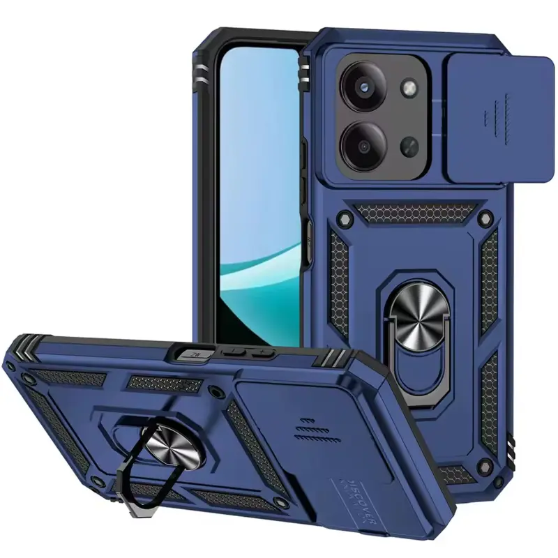 Чехол Ummi Camshield Serge Ring для Xiaomi Redmi 15C (Global) / Poco C85 (Global), Синий / Navy, TPU+PC, купить оптом с доставкой