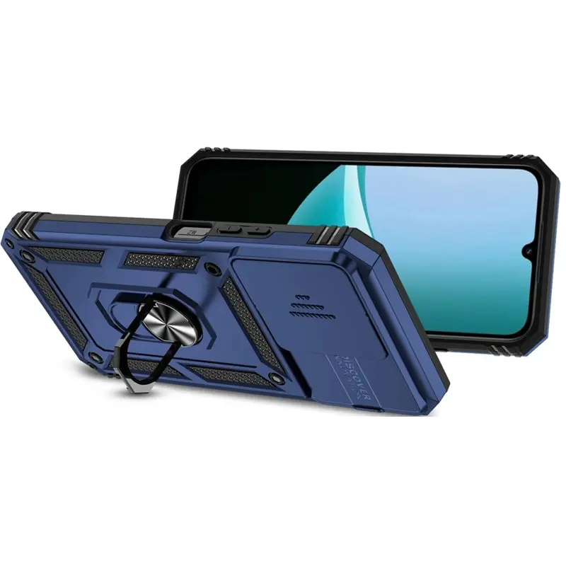 Чехол Ummi Camshield Serge Ring для Xiaomi Redmi 15C (Global) / Poco C85 (Global), Синий / Navy 1, TPU+PC, купить оптом с доставкой