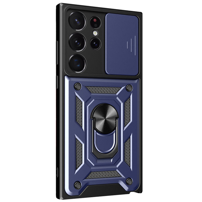 Чохол Ummi Camshield Serge Ring для Samsung Galaxy S26 Ultra, Синій / Navy 1, TPU+PC, купити оптом з доставкою