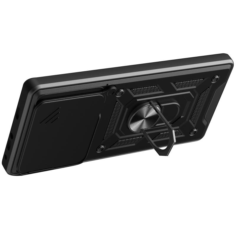 Противоударный чехол Ummi Camshield Serge Ring для Xiaomi 15T Pro | Бронированый с кольцом-подставкой на картинке №4