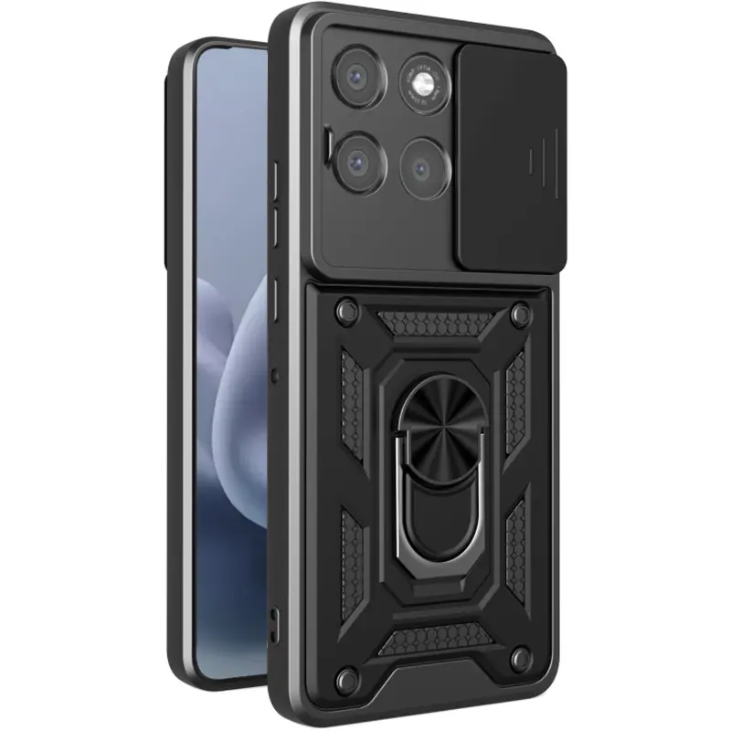 Чохол Ummi Camshield Serge Ring для Motorola Moto G86 Power, Чорний / Black, TPU+PC, купити оптом з доставкою