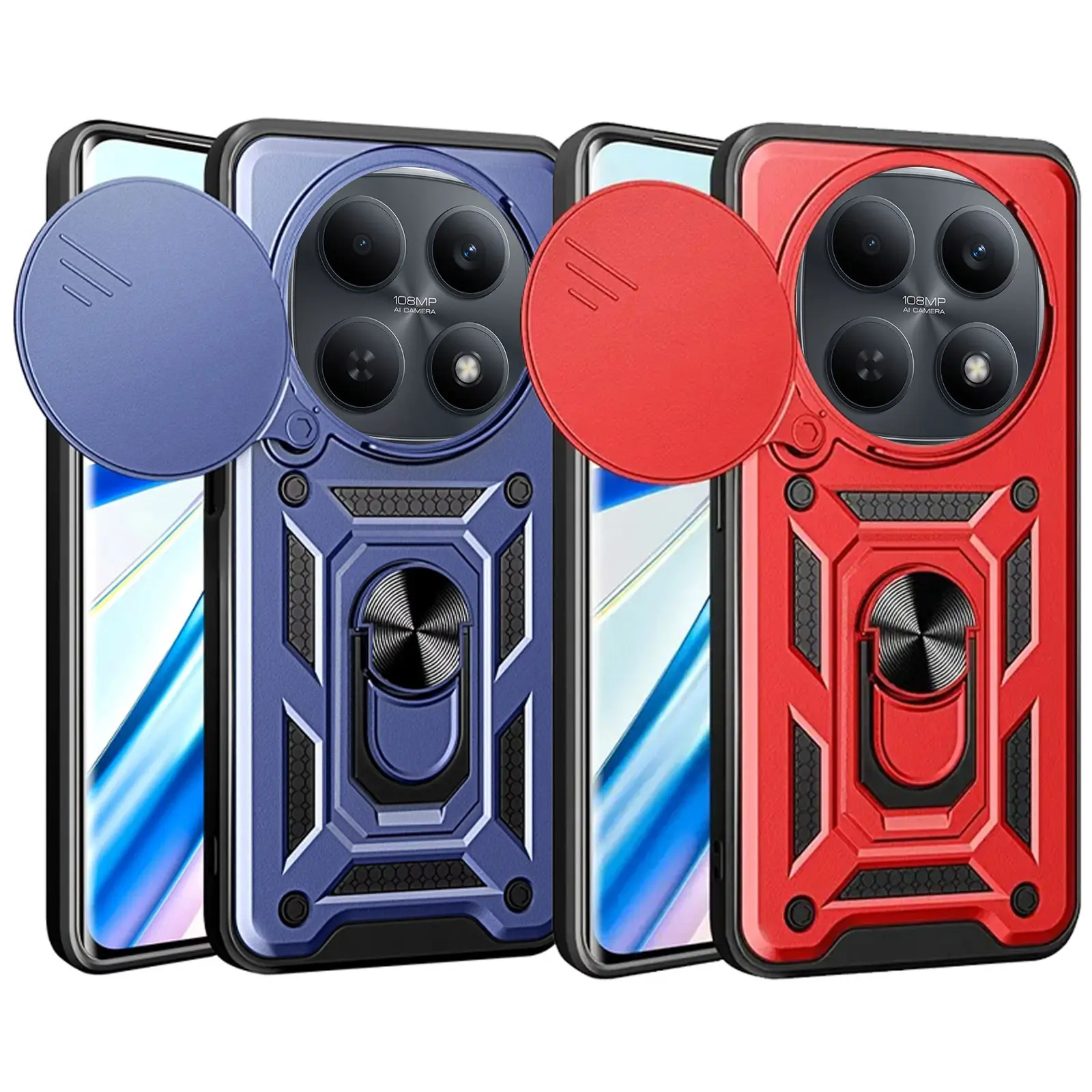 Чехол Ummi Camshield Serge Ring для Xiaomi Redmi Note 15 (EU) / Poco M8 5G, TPU+PC, купить оптом с доставкой