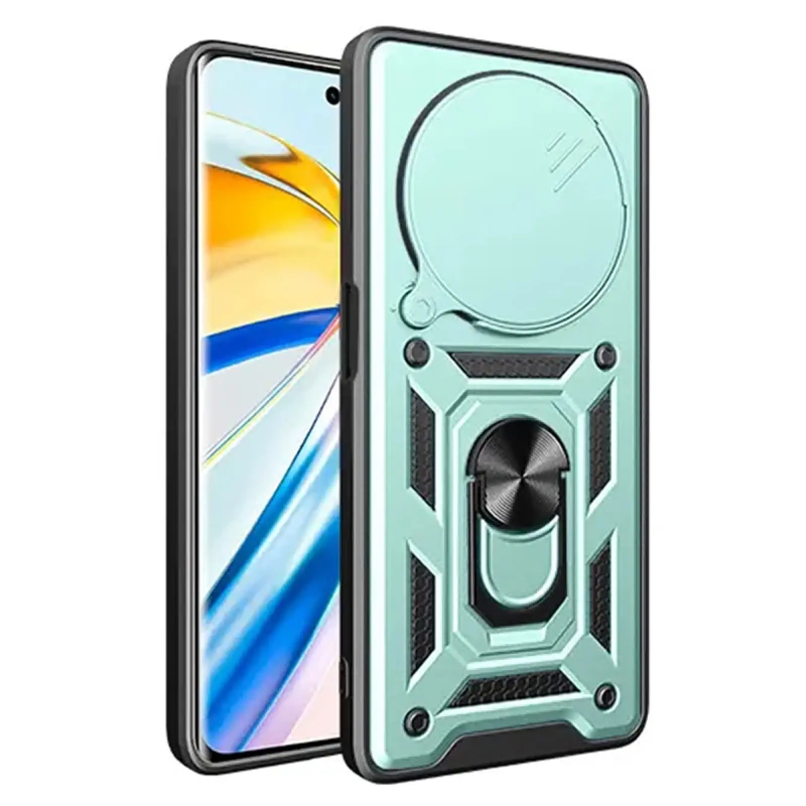 Чехол Ummi Camshield Serge Ring для Xiaomi Redmi Note 15 (EU) / Poco M8 5G, Зеленый / Green 2, TPU+PC, купить оптом с доставкой