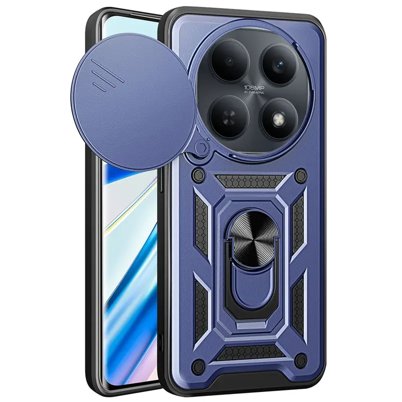 Чехол Ummi Camshield Serge Ring для Xiaomi Redmi Note 15 (EU) / Poco M8 5G, Синий / Navy, TPU+PC, купить оптом с доставкой
