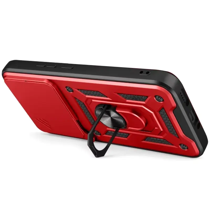 Чехол Ummi Camshield Serge Ring для Xiaomi Poco F8 Pro, Красный / Red 1, TPU+PC, купить оптом с доставкой