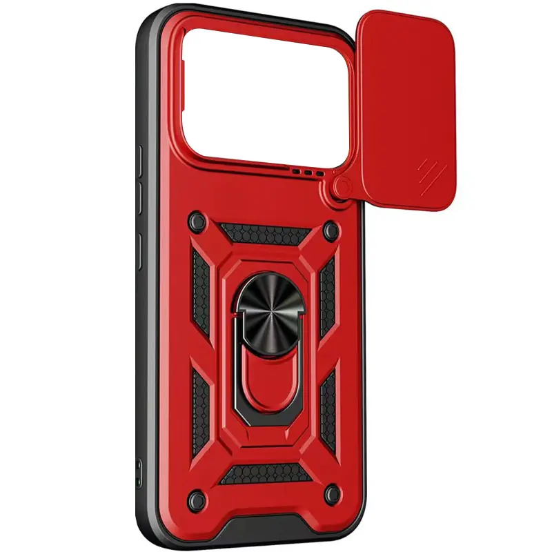 Чехол Ummi Camshield Serge Ring для Xiaomi Poco F8 Pro, Красный / Red 2, TPU+PC, купить оптом с доставкой