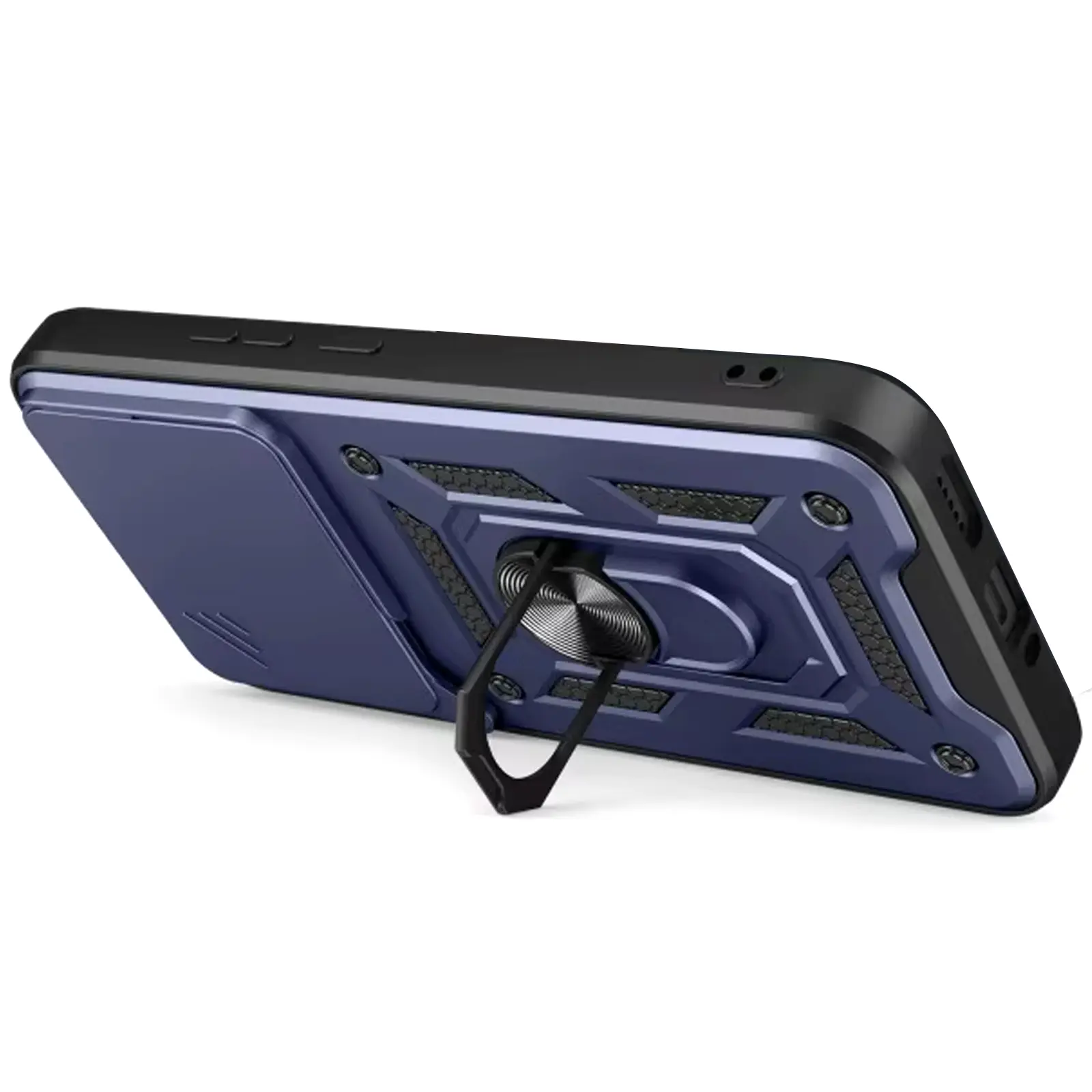 Чехол Ummi Camshield Serge Ring для Xiaomi Poco F8 Pro, Синий / Navy 1, TPU+PC, купить оптом с доставкой