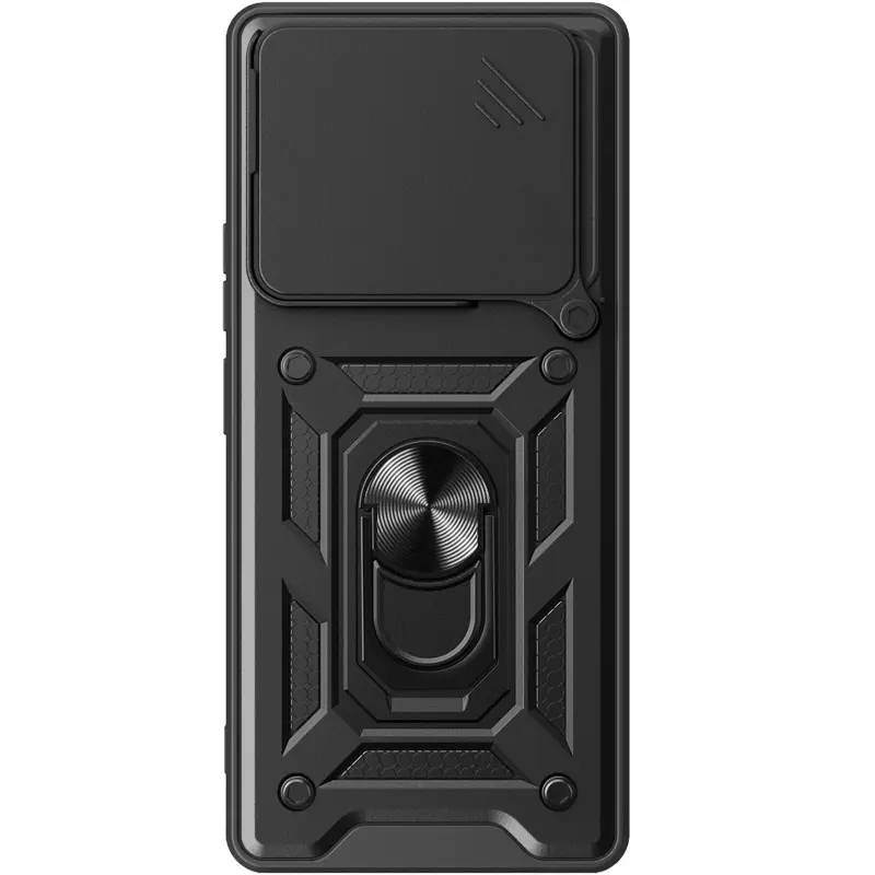 Чехол Ummi Camshield Serge Ring для Xiaomi Poco F8 Pro, Черный / Black 2, TPU+PC, купить оптом с доставкой