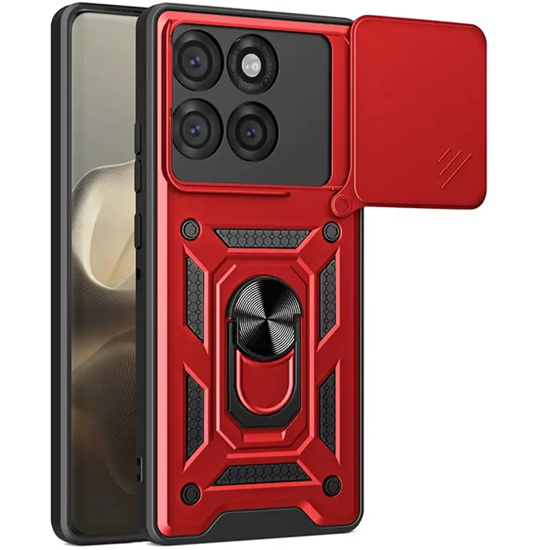 Чехол Ummi Camshield Serge Ring для Motorola Edge 70, Красный / Red, TPU+PC, купить оптом с доставкой