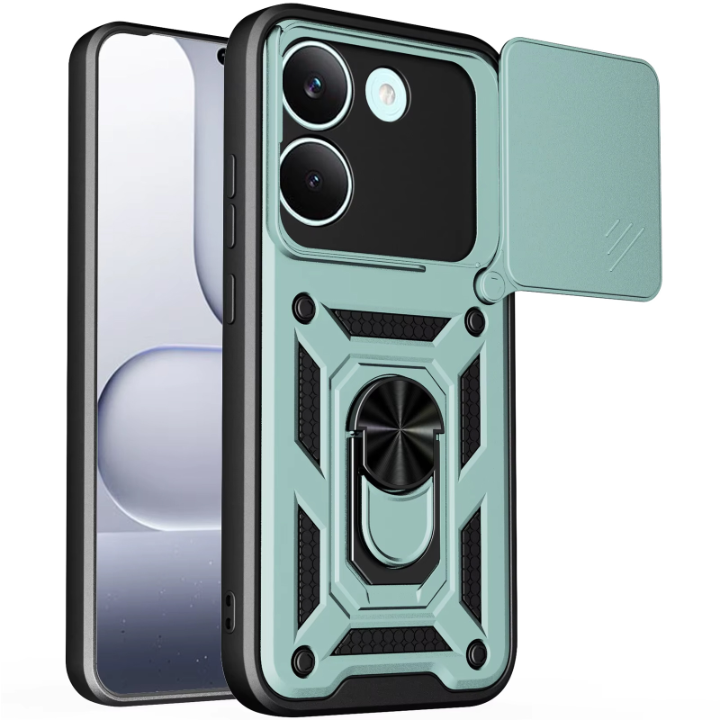 Чехол Ummi Camshield Serge Ring для Xiaomi Poco X8 Pro, Зеленый / Green, TPU+PC, купить оптом с доставкой