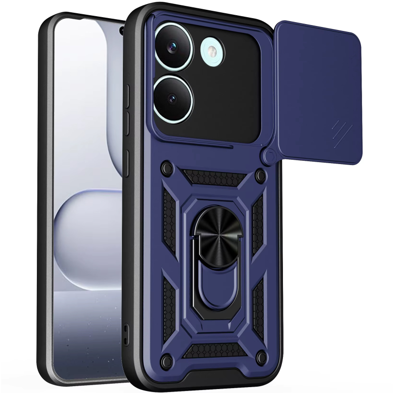 Чехол Ummi Camshield Serge Ring для Xiaomi Poco X8 Pro, Синий / Navy, TPU+PC, купить оптом с доставкой