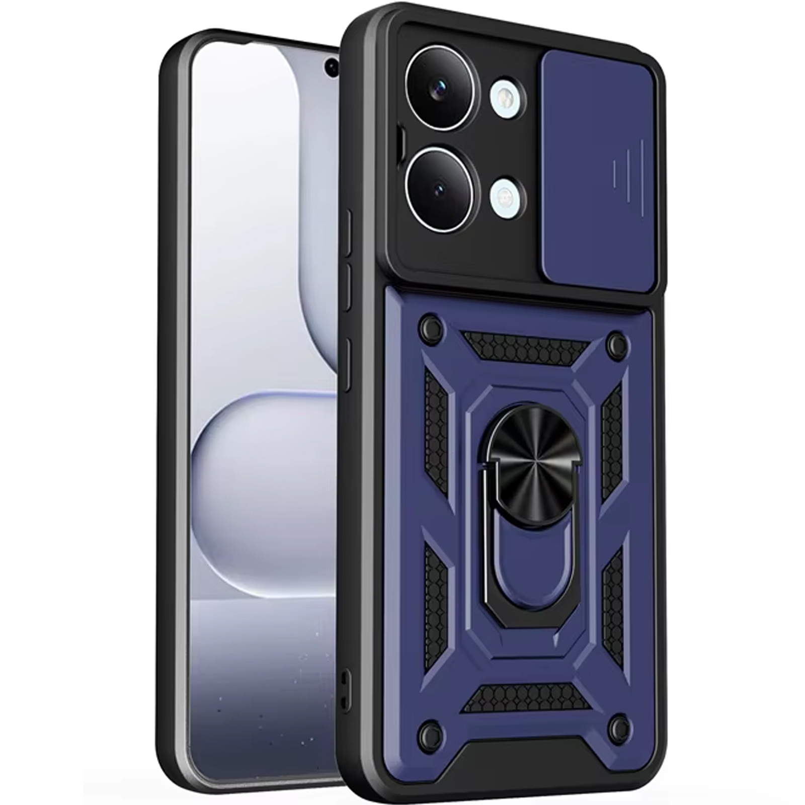 Чехол Ummi Camshield Serge Ring для Xiaomi Poco X8 Pro Max, Синий / Navy, TPU+PC, купить оптом с доставкой