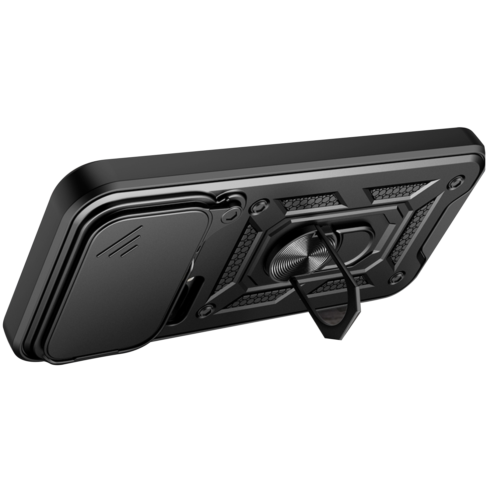 Чехол Ummi Camshield Serge Ring для Xiaomi 17 Ultra, Черный / Black 1, TPU+PC, купить оптом с доставкой