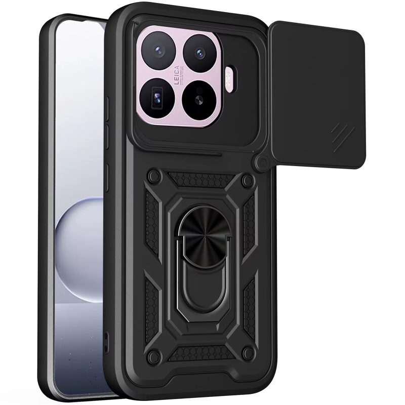 Чехол Ummi Camshield Serge Ring для Xiaomi 17T, Черный / Black, TPU+PC, купить оптом с доставкой