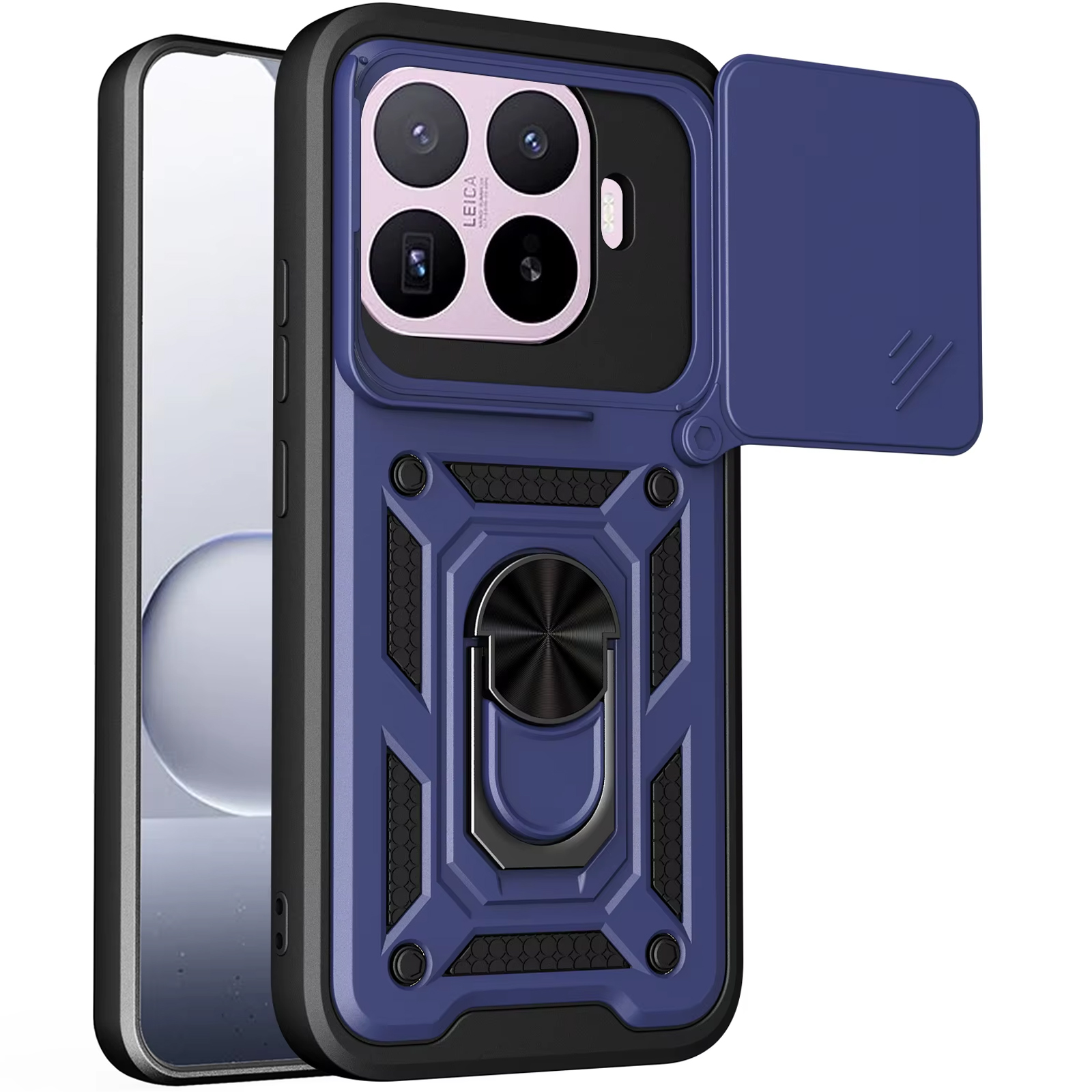 Чехол Ummi Camshield Serge Ring для Xiaomi 17T Pro, Синий / Navy, TPU+PC, купить оптом с доставкой