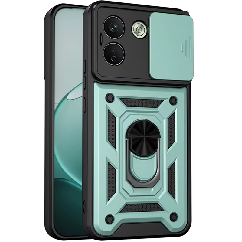 Чехол Ummi Camshield Serge Ring для Xiaomi Redmi Note 17 Pro, Зеленый / Green, TPU+PC, купить оптом с доставкой