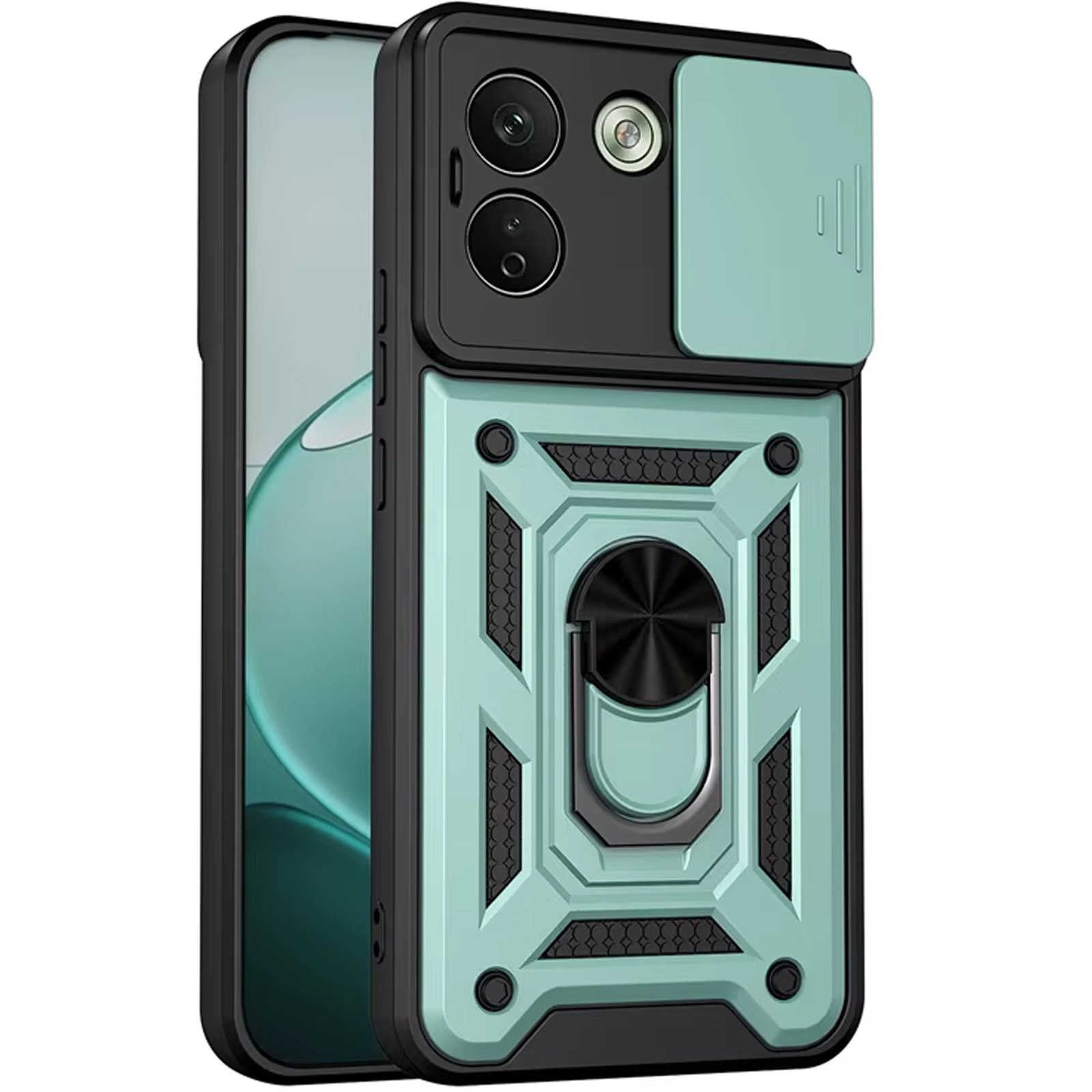 Чехол Ummi Camshield Serge Ring для Xiaomi Redmi Note 17 Pro, Зеленый / Green, TPU+PC, купить оптом с доставкой
