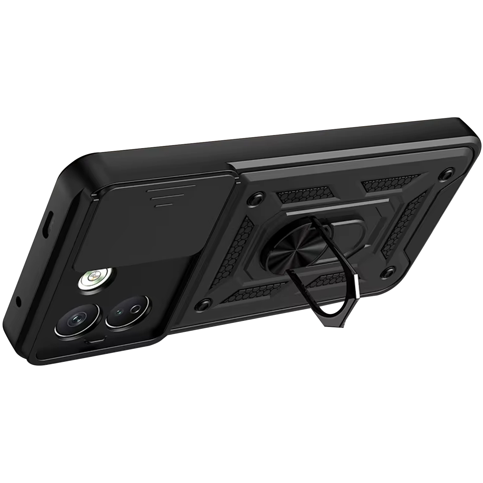 Чехол Ummi Camshield Serge Ring для Xiaomi Redmi Note 17 Pro, Черный / Black 2, TPU+PC, купить оптом с доставкой