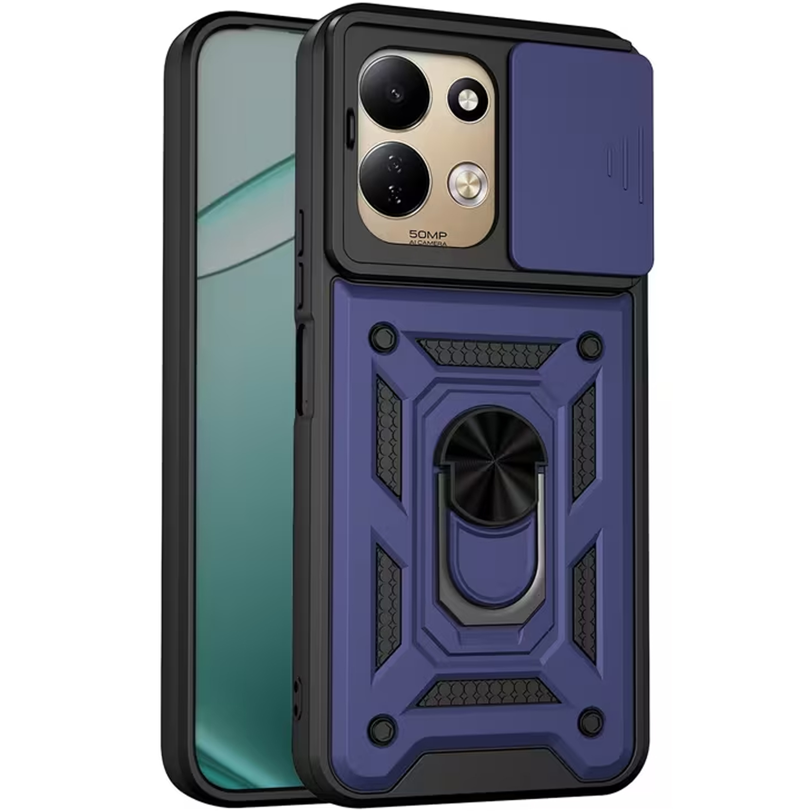 Чехол Ummi Camshield Serge Ring для Xiaomi Redmi 17, Синий / Navy, TPU+PC, купить оптом с доставкой