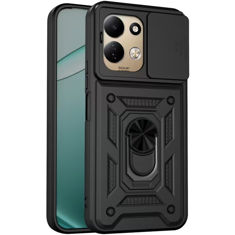 Чехол Ummi Camshield Serge Ring для Xiaomi Redmi 17, Черный / Black, TPU+PC, купить оптом с доставкой