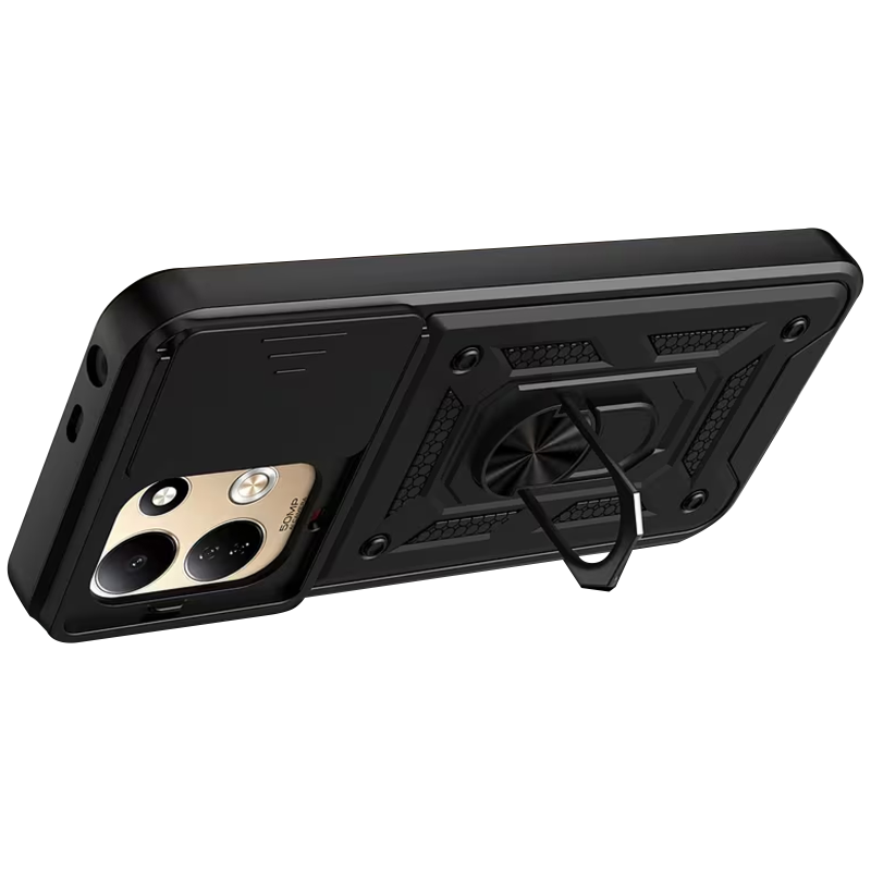 Чехол Ummi Camshield Serge Ring для Xiaomi Redmi 17, Черный / Black 2, TPU+PC, купить оптом с доставкой