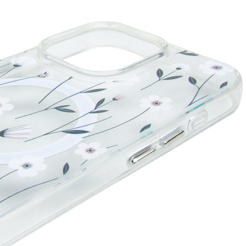 TPU+PC чехол Clear Garden with MagSafe для Apple iPhone 16 Pro (6.3) на картинке №4